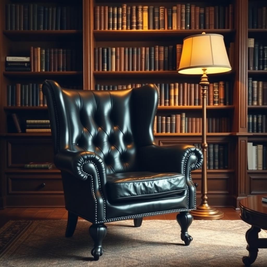 Library Wingback Renewal — after Leathertech restoration