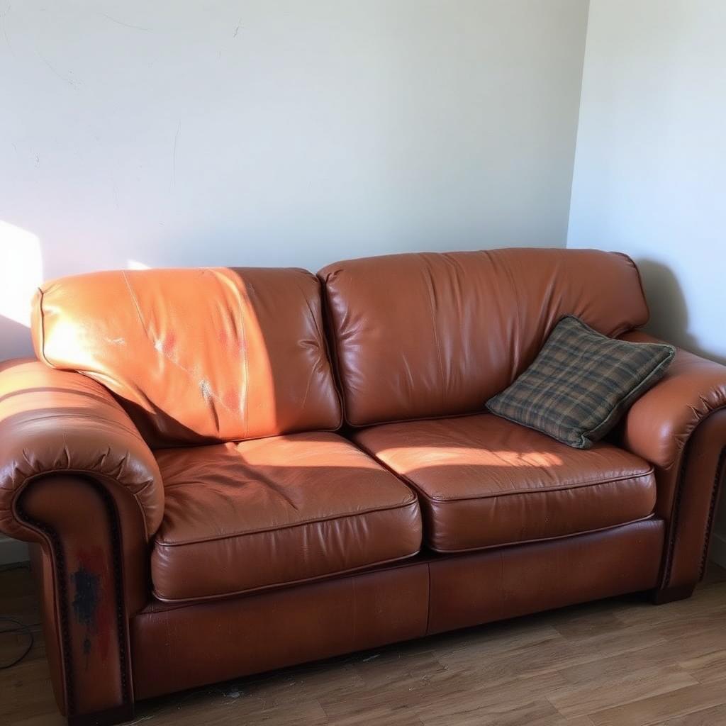Tan Couch Colour Revival — before restoration